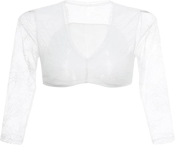 Damen Dirndlbluse Mit 3/4 Ärmeln Und Spitze | Oktoberfest