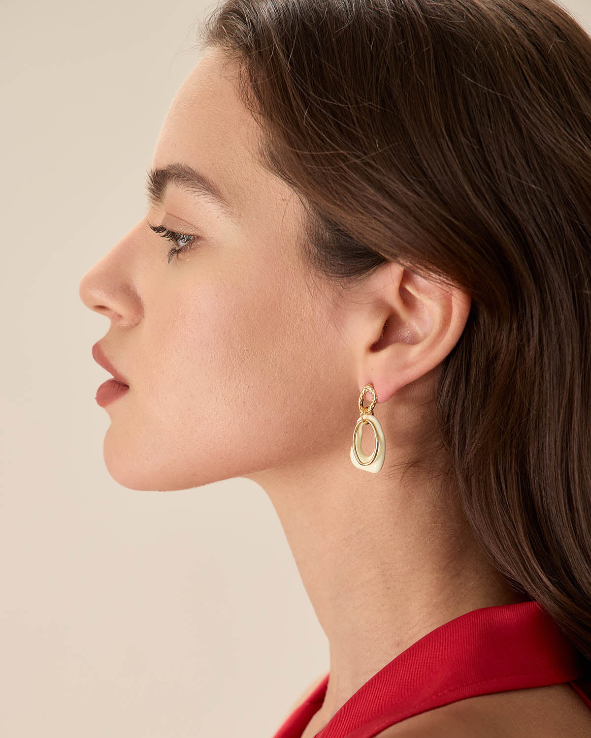Damen Elegante Ohrringe Mit Geometrischem Design | Goldfarben
