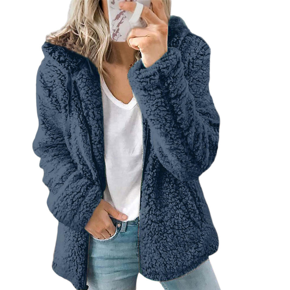 Damen Fleecejacke Mit Knöpfen & Brusttaschen | Teddy