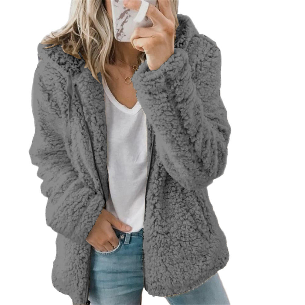 Damen Fleecejacke Mit Knöpfen & Brusttaschen | Teddy