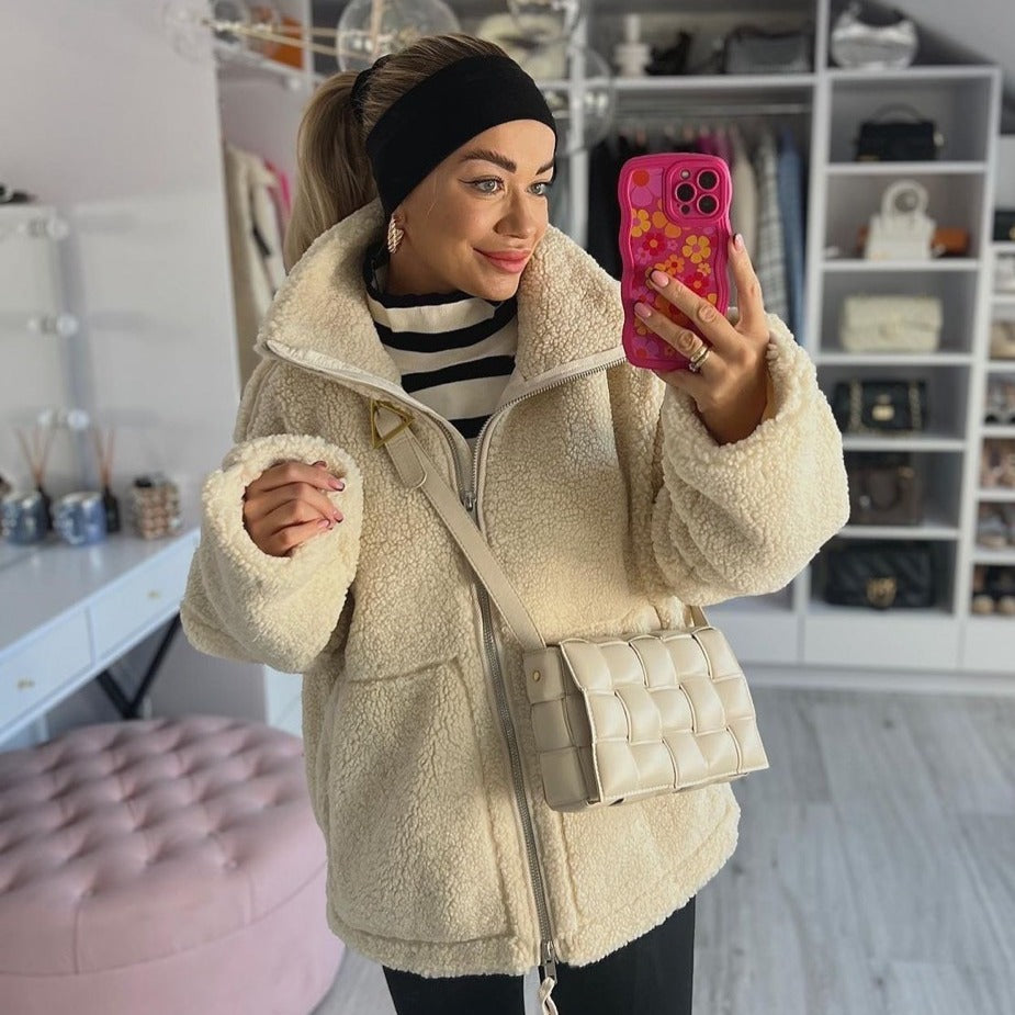 Damen Fleecejacke Mit Zip & Taschen | Warm