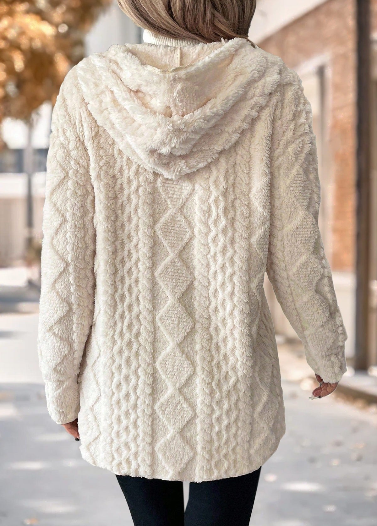 Damen Fleecejacke Warm Mit Kapuze | Winter