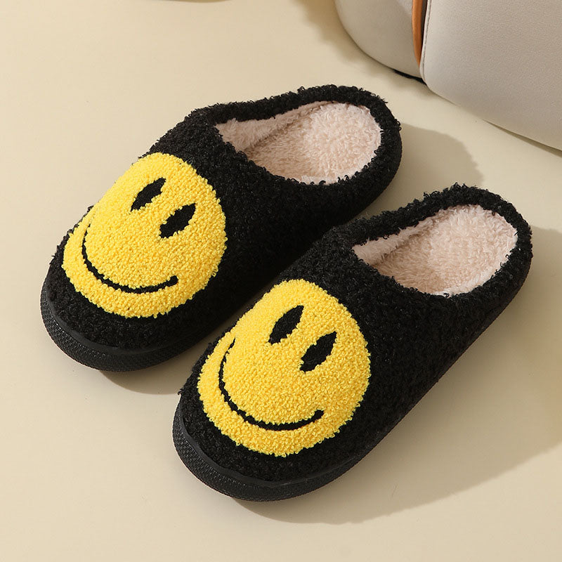 Damen Hausschuhe Mit Smiley-Motiv | Gefüttert