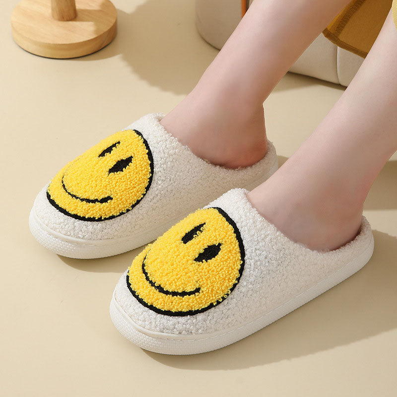 Damen Hausschuhe Mit Smiley-Motiv | Gefüttert