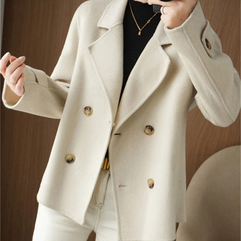 Damen Kurzmantel Zweireihig Mit Knöpfen | Elegant