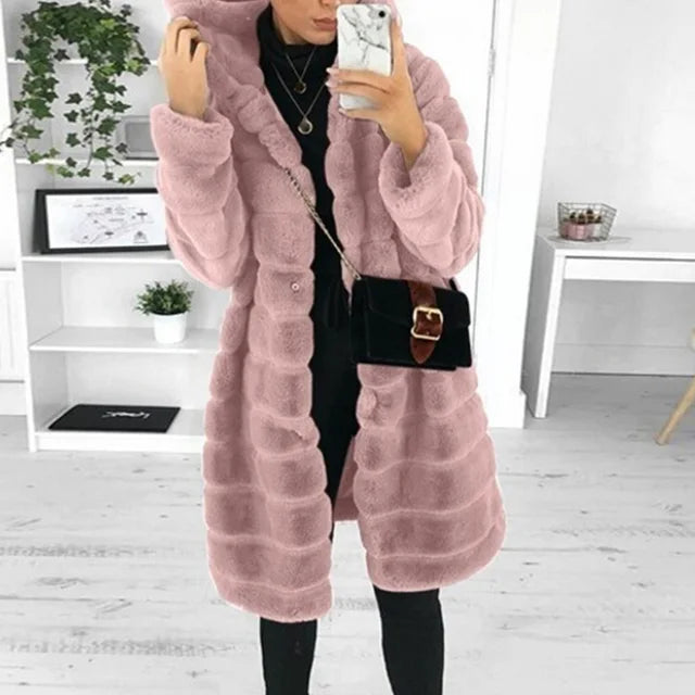 Damen Langer Wintermantel Mit Kapuze | Warm
