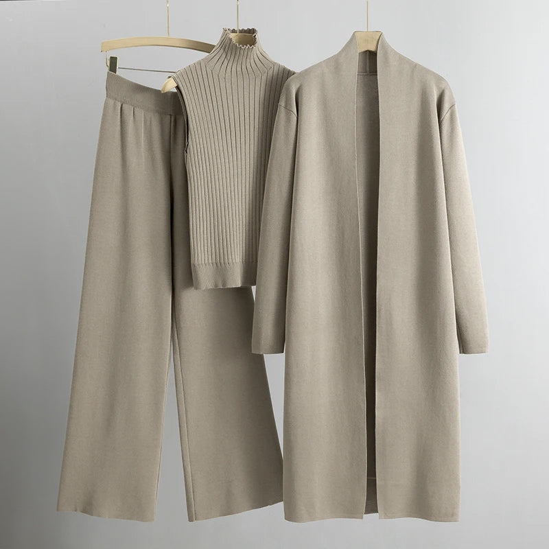 Damen Loungewear Set Mit Hosen & Cardigan | Modern