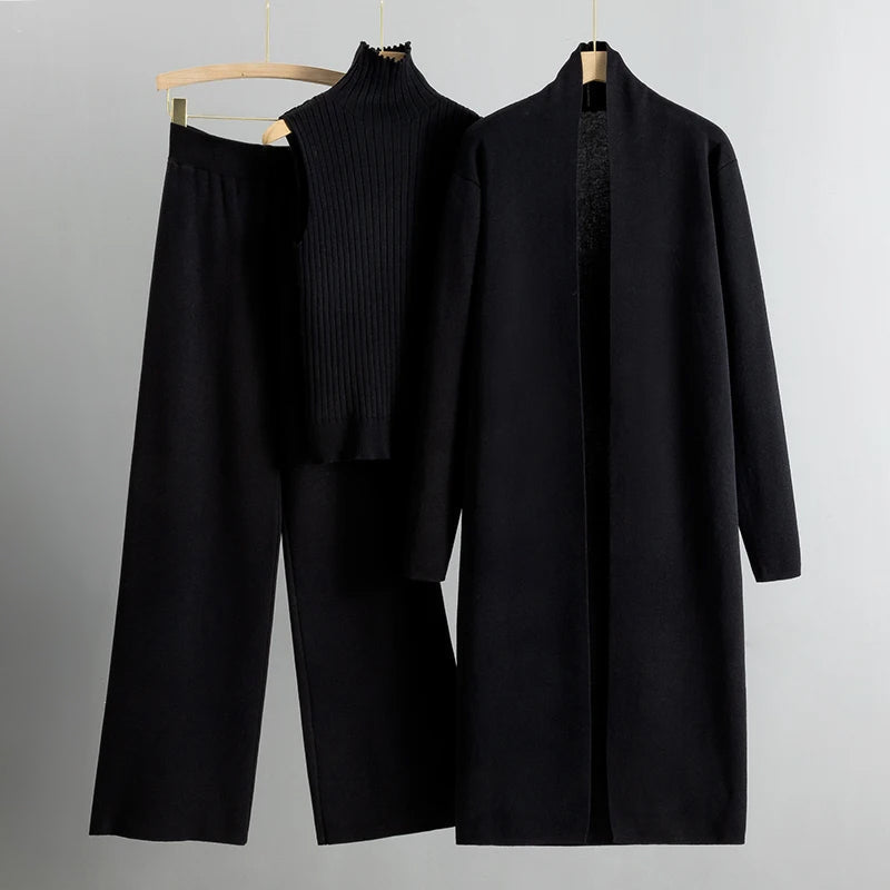 Damen Loungewear Set Mit Hosen & Cardigan | Modern