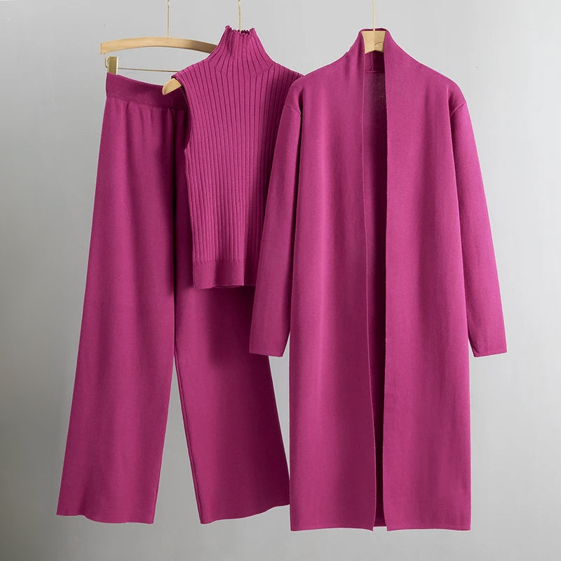 Damen Loungewear Set Mit Hosen & Cardigan | Modern