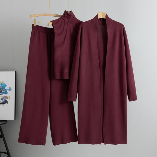 Damen Loungewear Set Mit Hosen & Cardigan | Modern