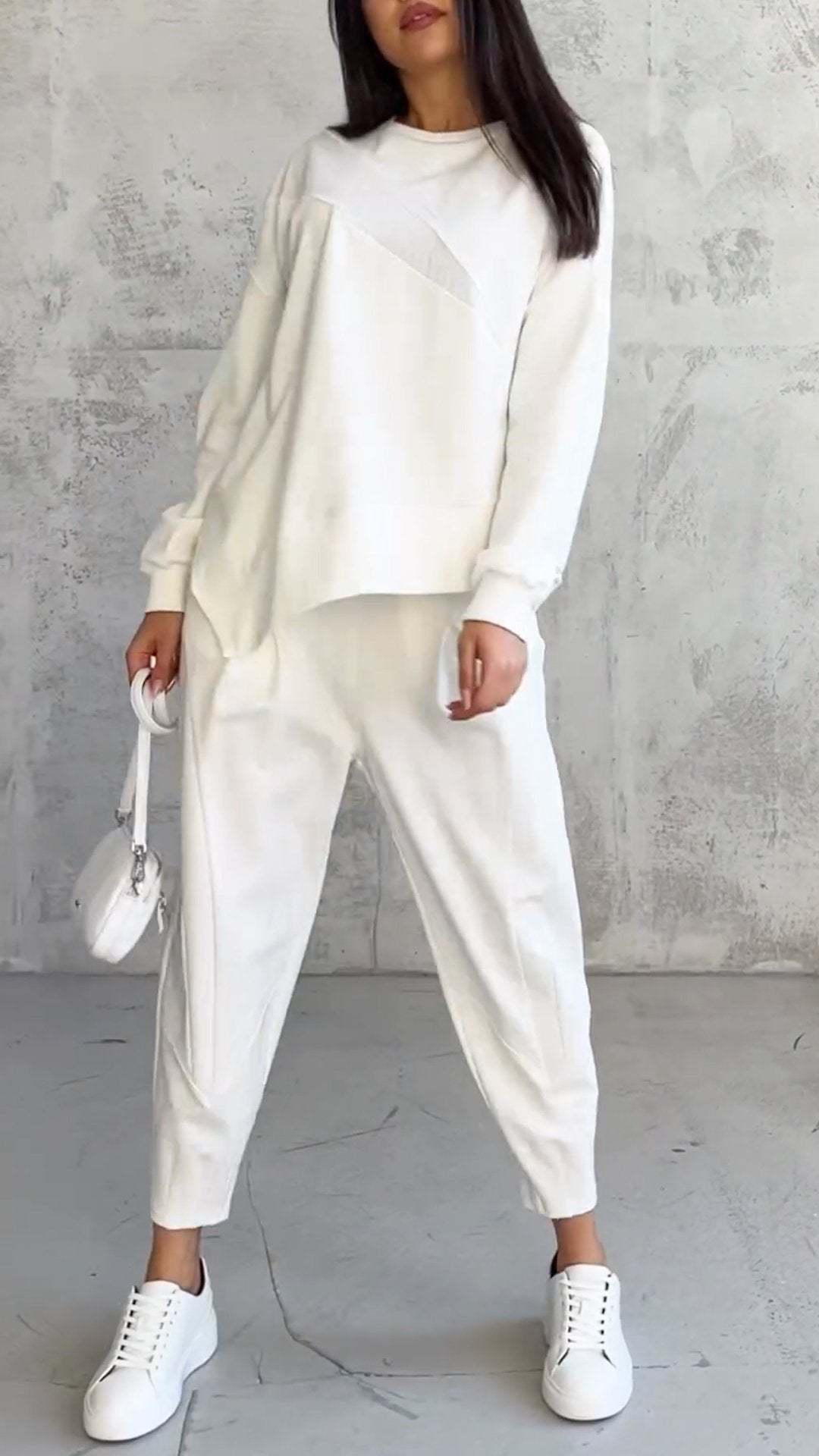 Damen Loungewear Set Mit Hosen & Langarm | Modern