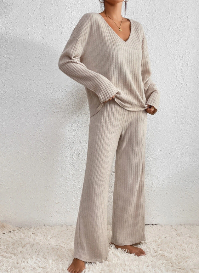 Damen Loungewear-Set Mit V-Ausschnitt | Beque