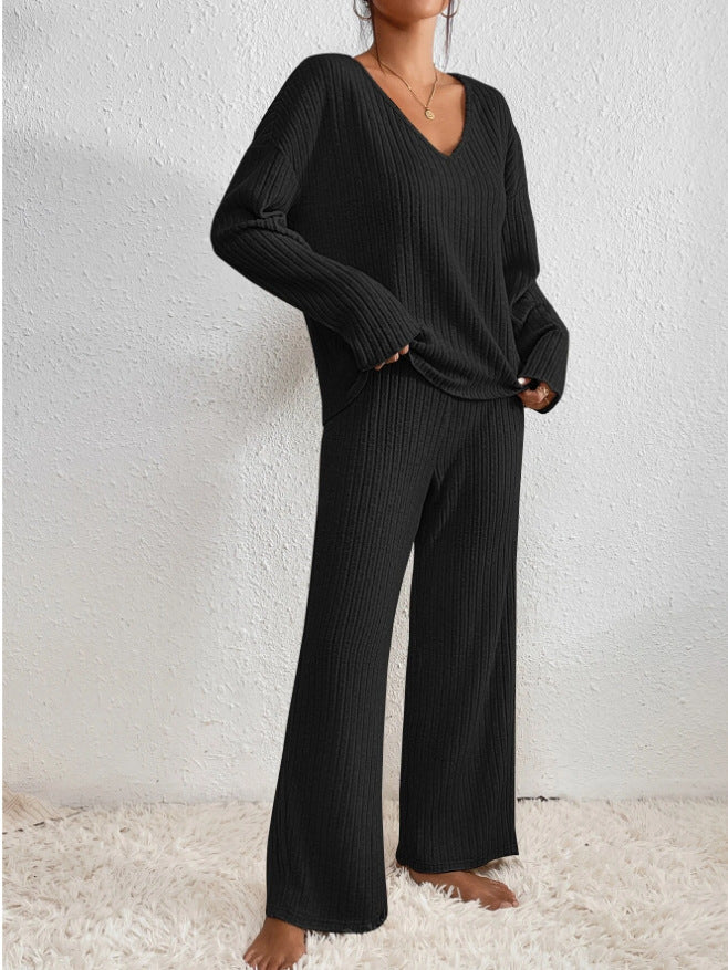 Damen Loungewear-Set Mit V-Ausschnitt | Beque
