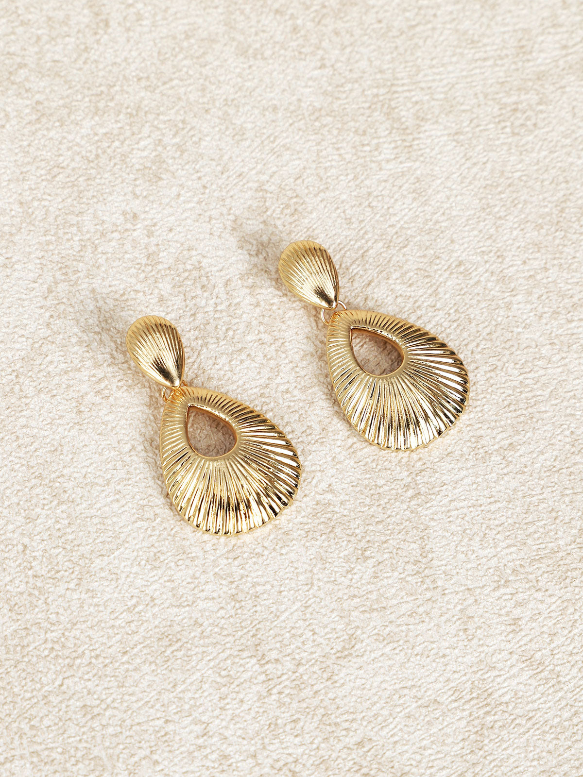Damen Ohrringe Tropfenform Strukturiert | Elegant