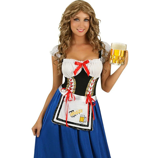 Damen Oktoberfest Dirndl Mit Schürze Und Schleife | Festlich