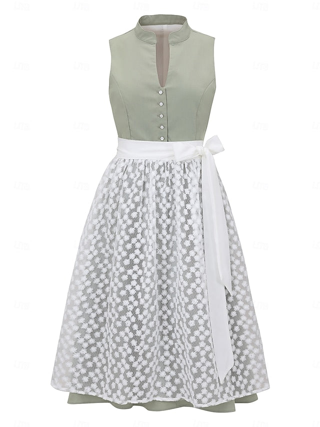 Damen Oktoberfest Dirndlbluse Mit Knöpfen | Kurzarm