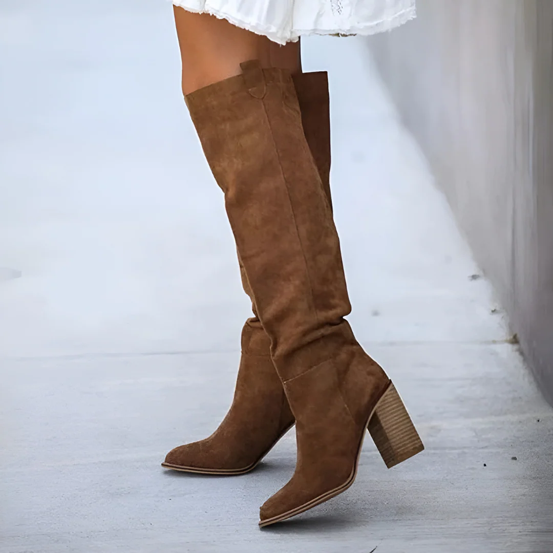 Damen Overknee Stiefel Mit Blockabsatz | Hohe