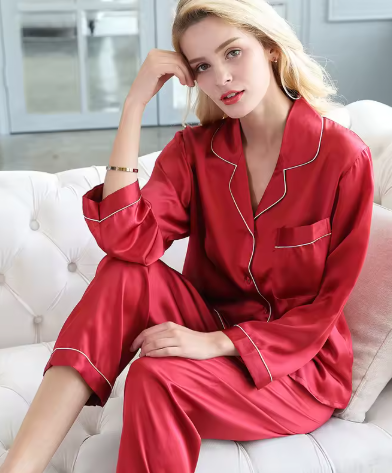 Damen Pyjama Mit Hose Und Oberteil | Elegant