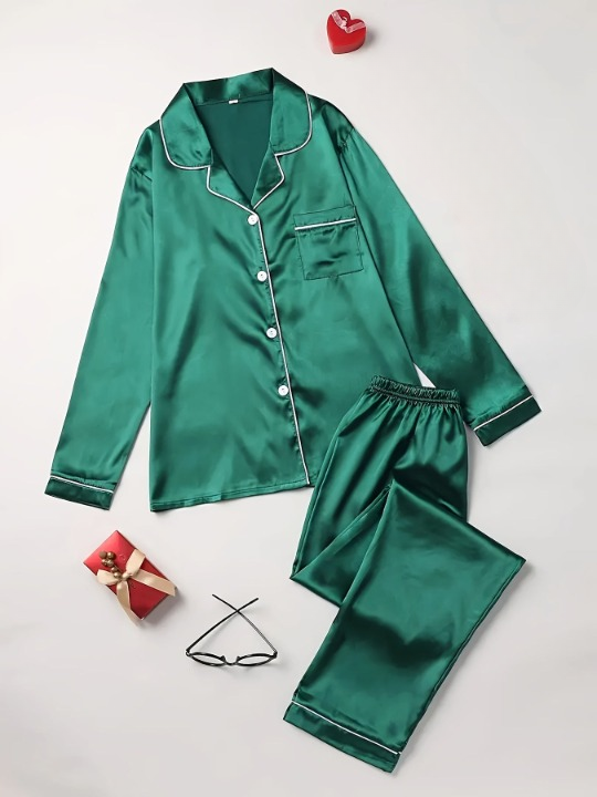 Damen Pyjama Mit Hose Und Oberteil | Elegant