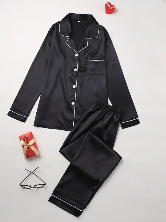 Damen Pyjama Mit Hose Und Oberteil | Elegant