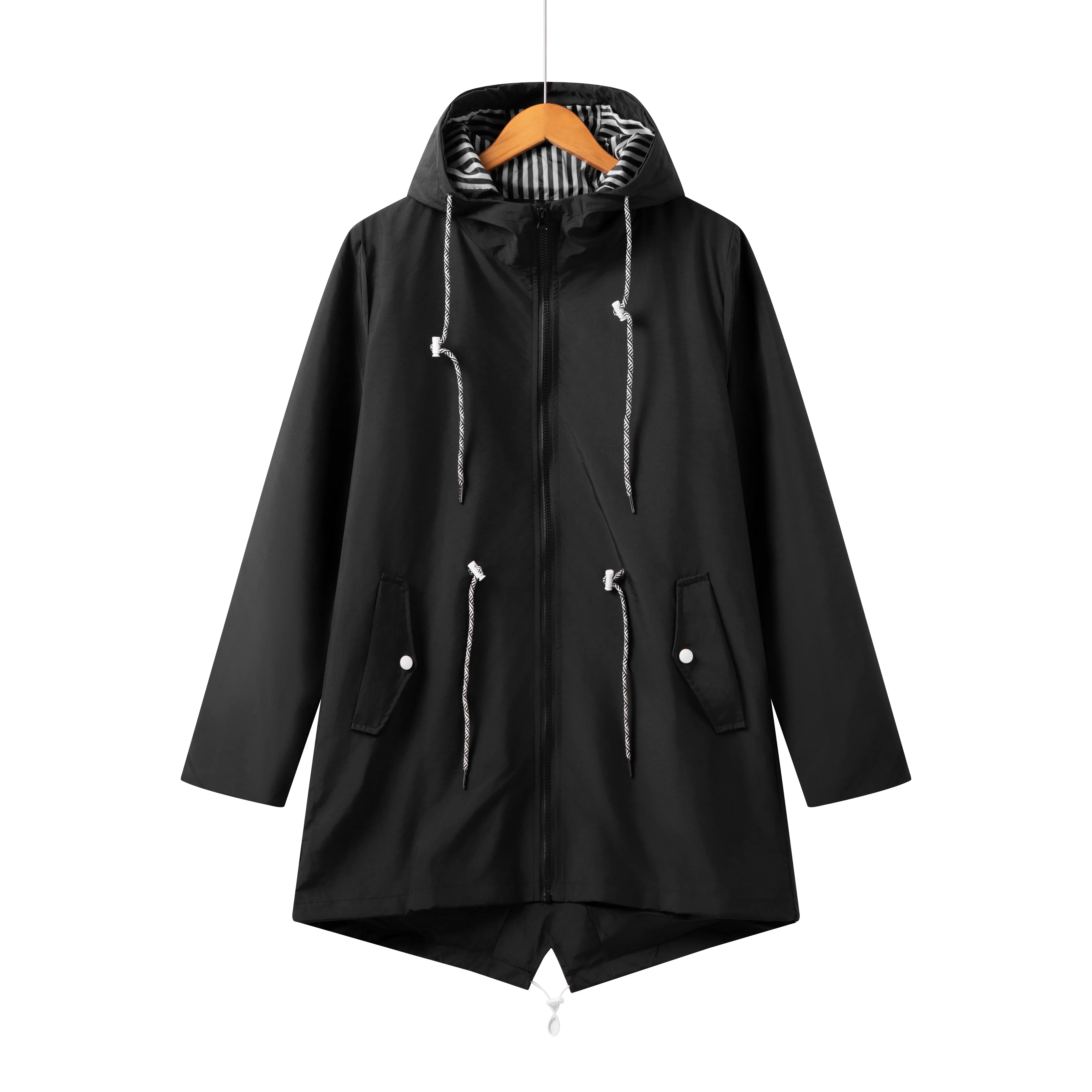 Damen Regenjacke Kapuze | Übergangs