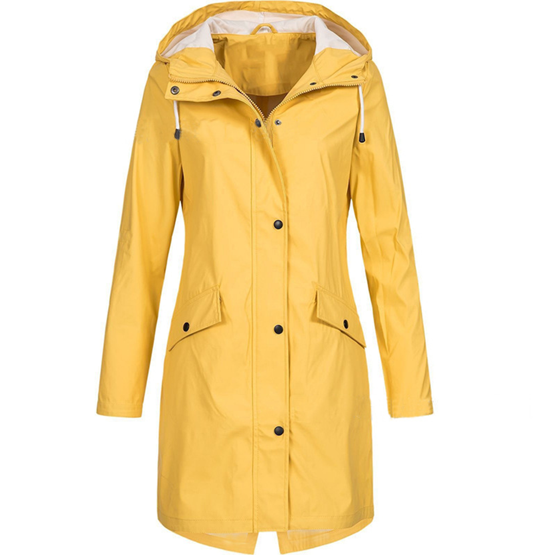 Damen Regenjacke Lang | Kapuze