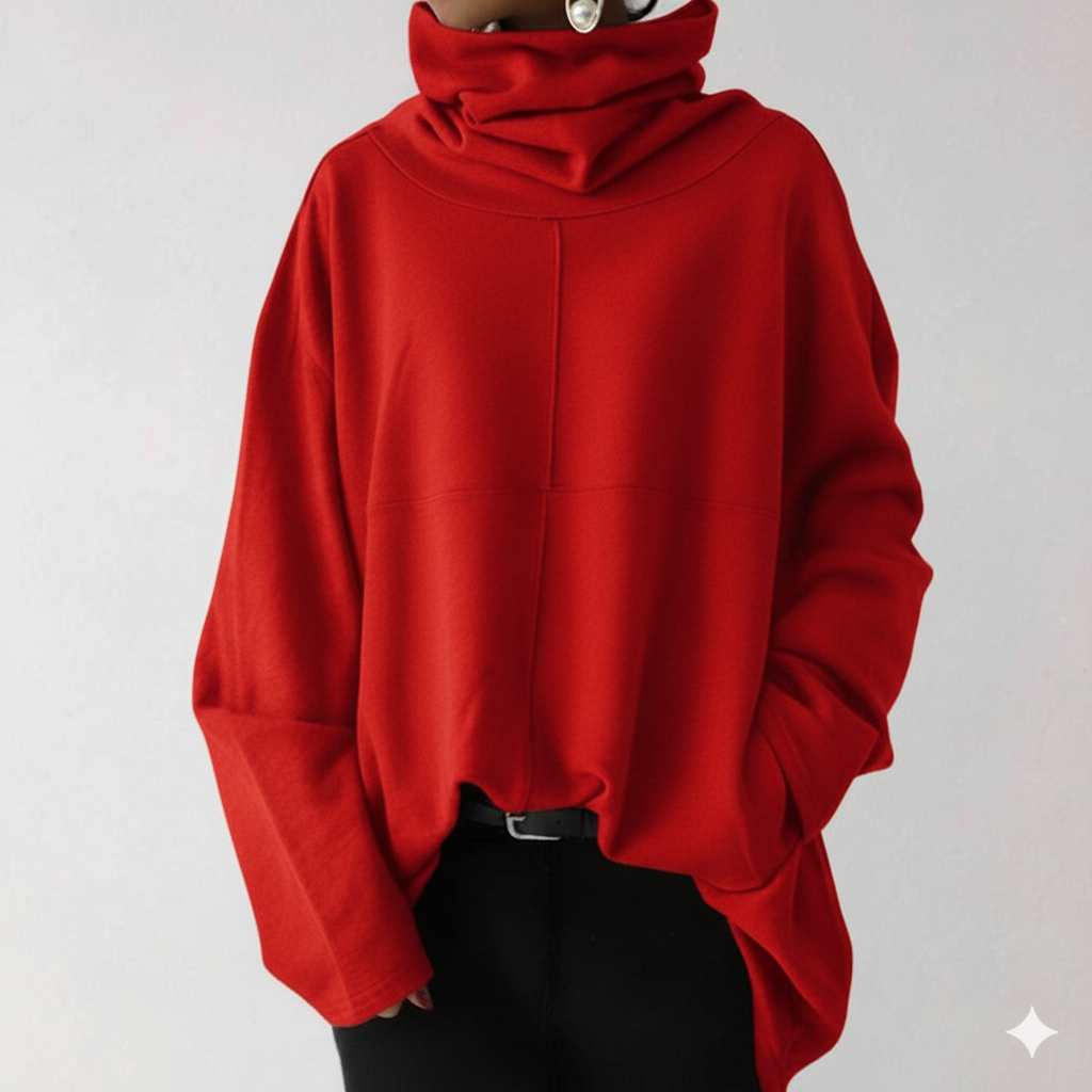 Damen Rollkragenpullover Locker Geschnitten | Oversize