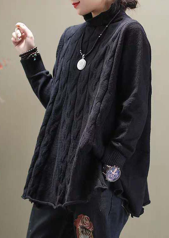 Damen Rollkragenpullover Mit Strickmuster | Langarm