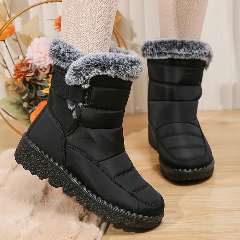 Damen Schneeschuhe Hohe Stiefel Mit Profilsohle | Gefüttert