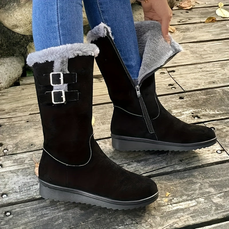 Damen Schneeschuhe Hohe Stiefel Mit Reißverschluss | Winter