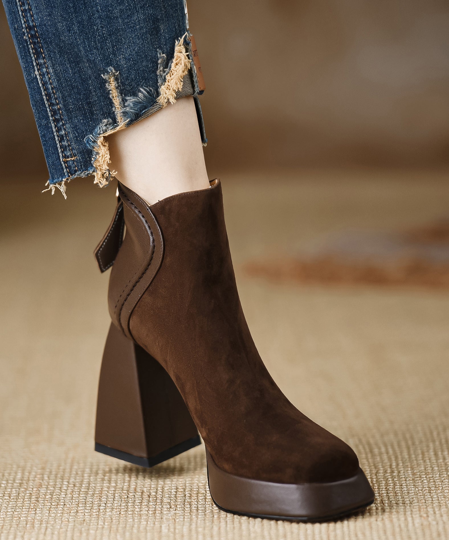 Damen Stiefeletten Mit Plateau | Blockabsatz