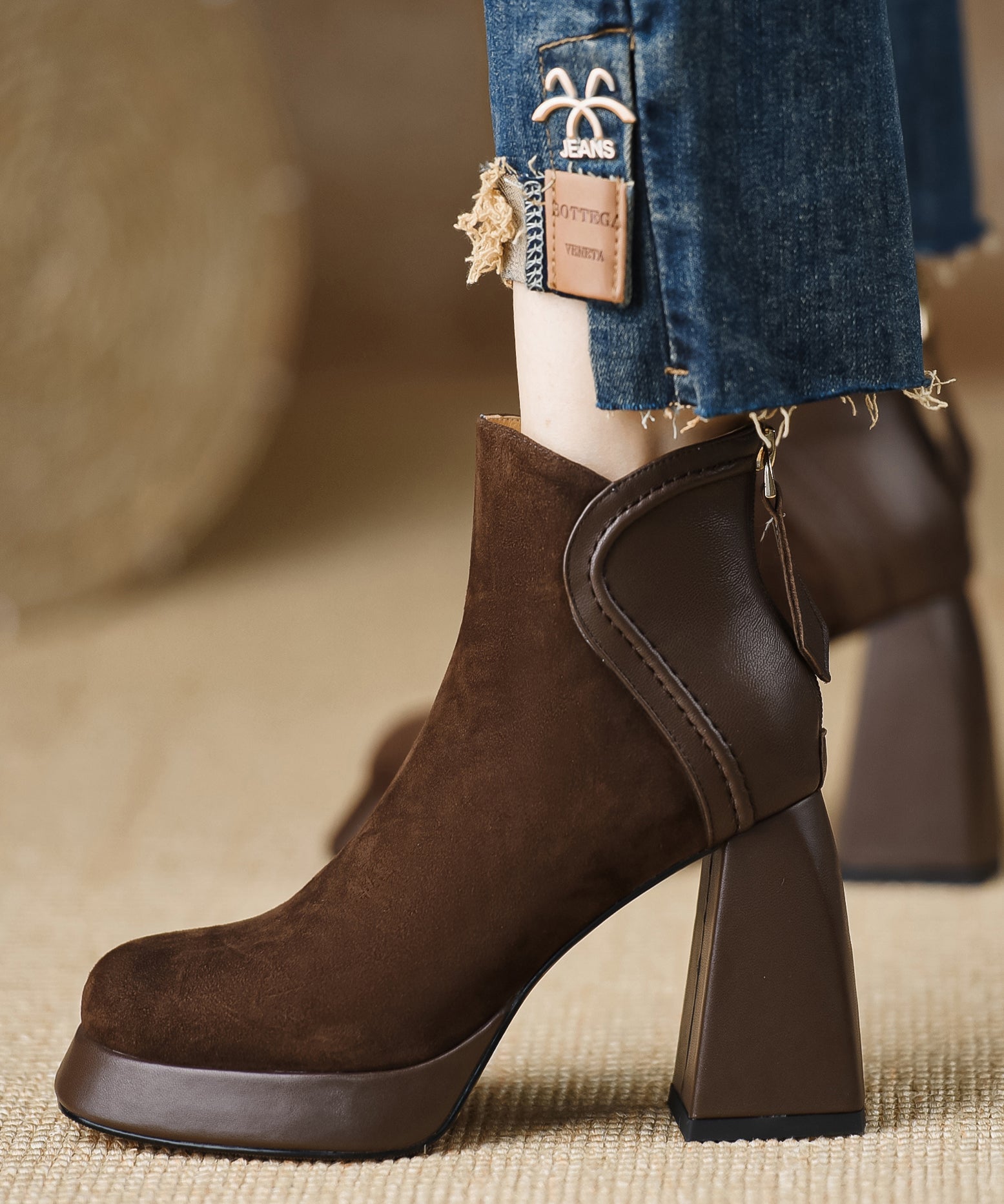 Damen Stiefeletten Mit Plateau | Blockabsatz