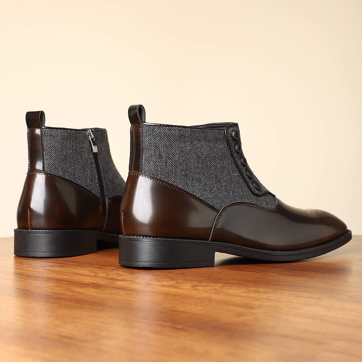 Damen Stiefeletten Zweifarbig | Vintage-Look