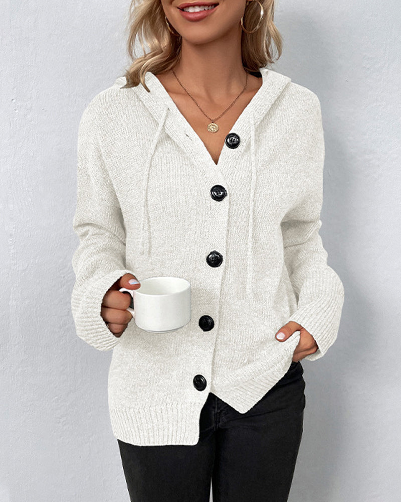 Damen Strickjacke Locker Mit Kapuze | Oversize