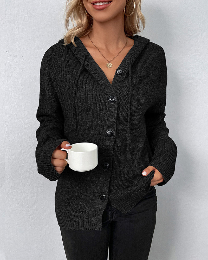 Damen Strickjacke Locker Mit Kapuze | Oversize