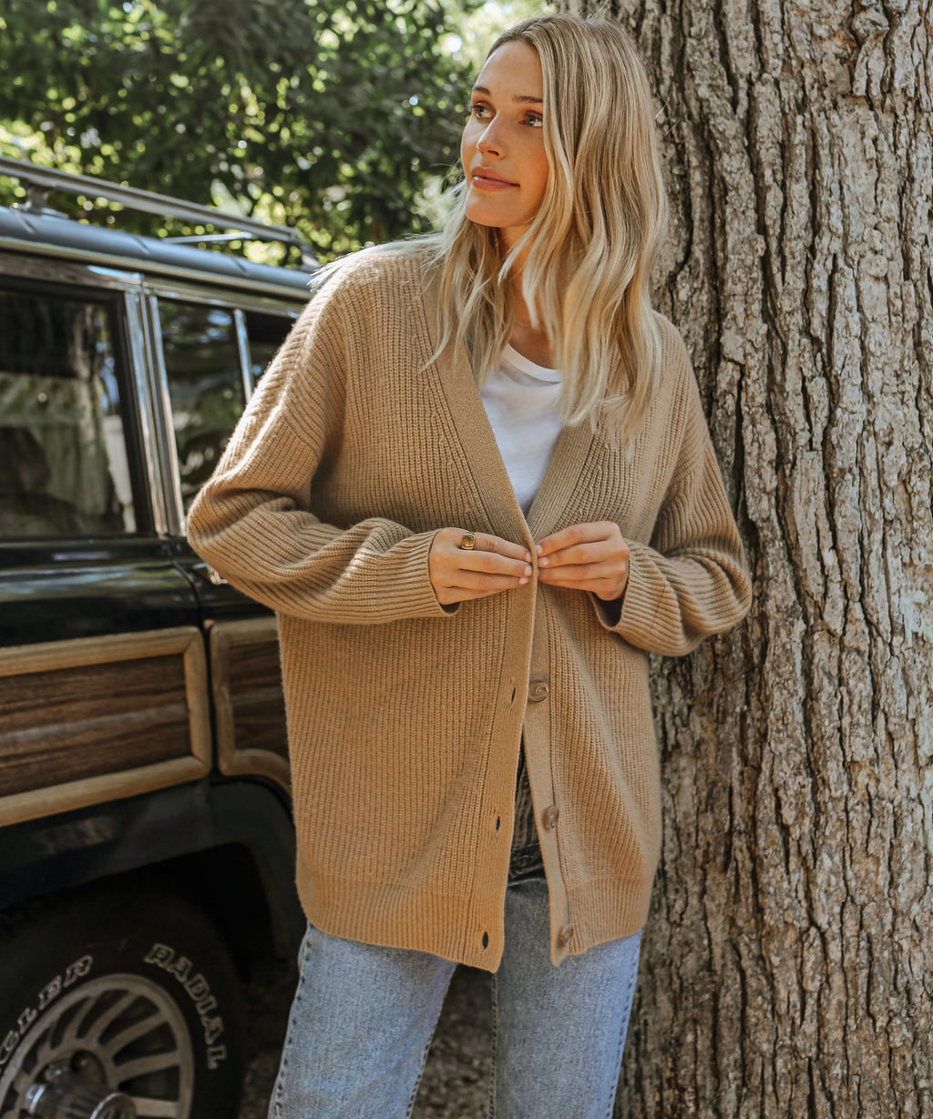 Damen Strickjacke Mit V-Ausschnitt Und Knopfleiste | Oversize