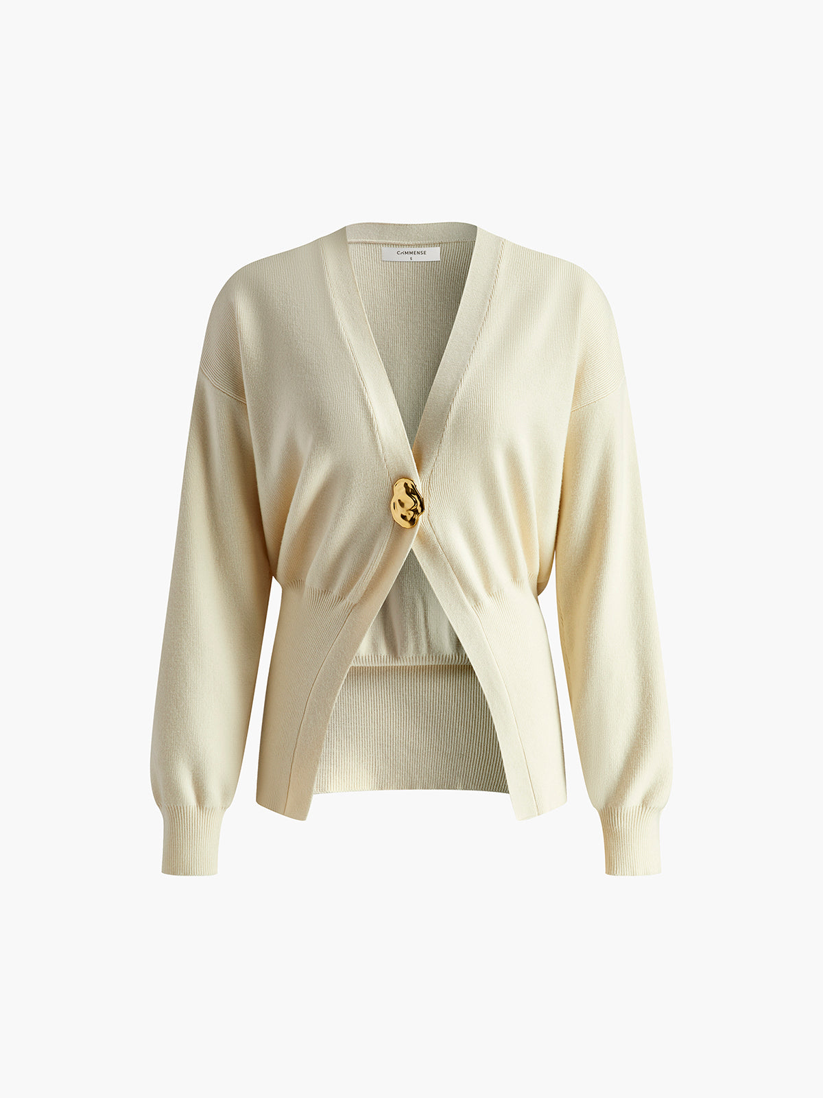 Damen Strickjacke Mit V-Ausschnitt Und Schmuckknopf | Elegant