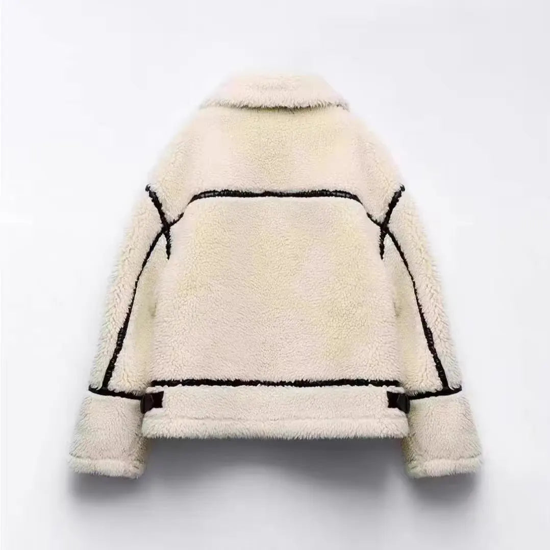 Damen Teddy Fleecejacke Warm | Winter
