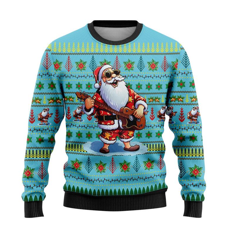 Damen Ugly Christmas Pullover Lustig Bedruckt | Hunde & Weihnachts Design