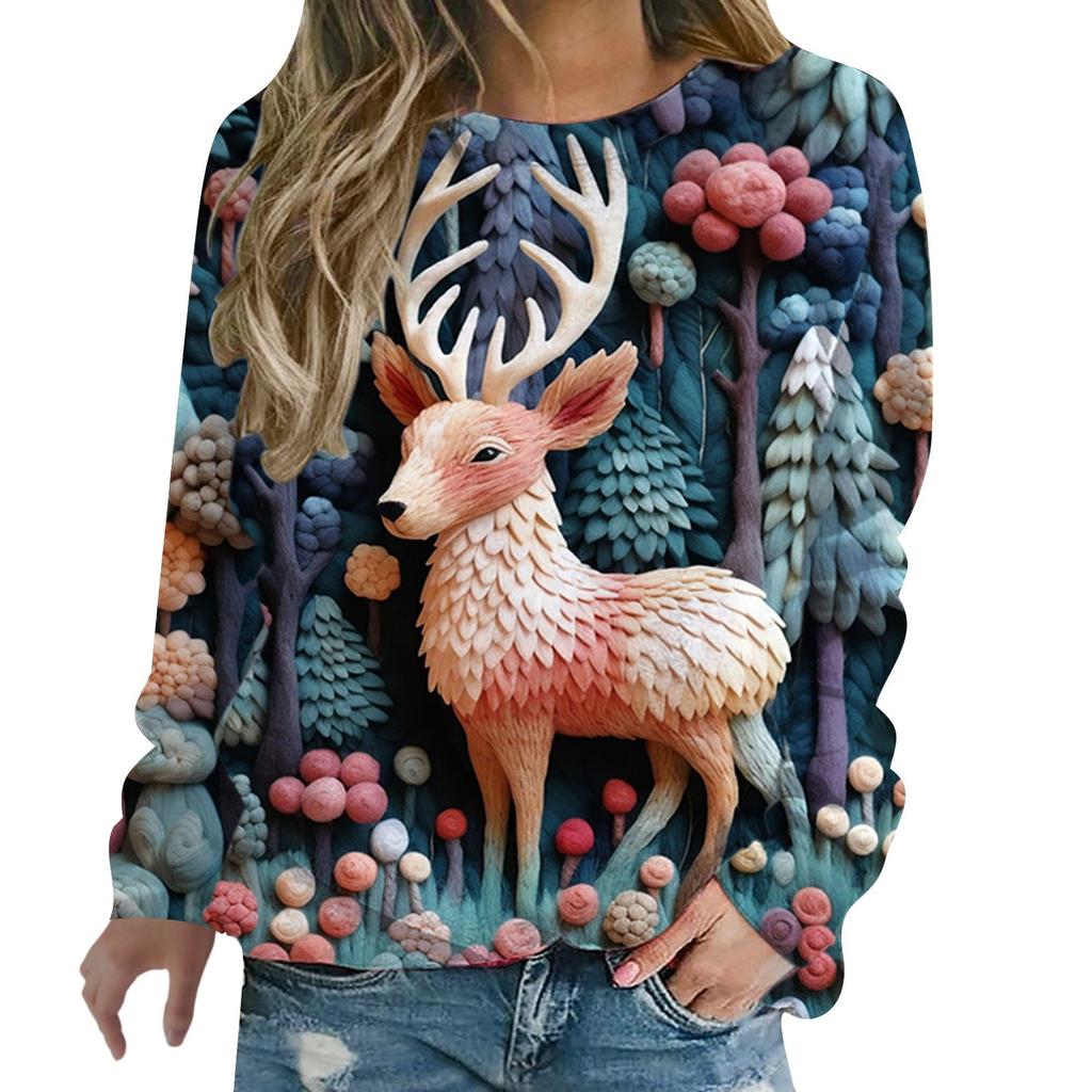 Damen Ugly Christmas Pullover Lustig Bedruckt | Weihnachts Design