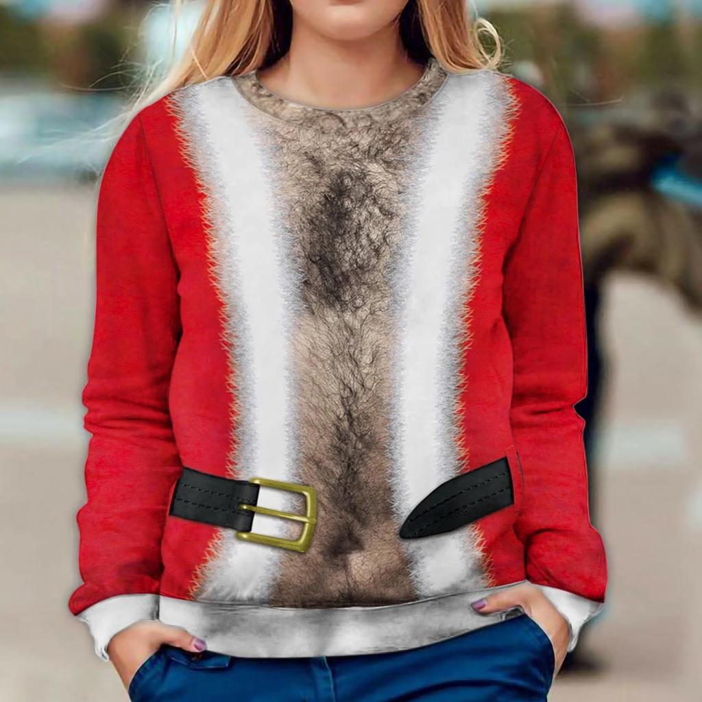 Damen Ugly Christmas Pullover Lustig Bedruckt | Weihnachtskostüm