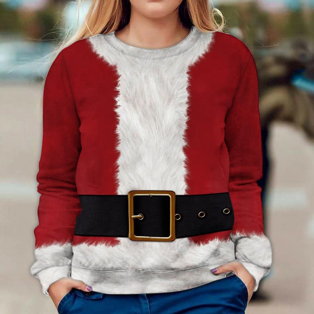 Damen Ugly Christmas Pullover Lustig Bedruckt | Weihnachtskostüm