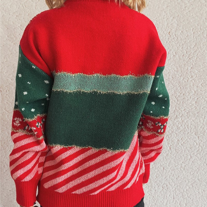 Damen Ugly Christmas Pullover Merry Jolly | Weihnachts