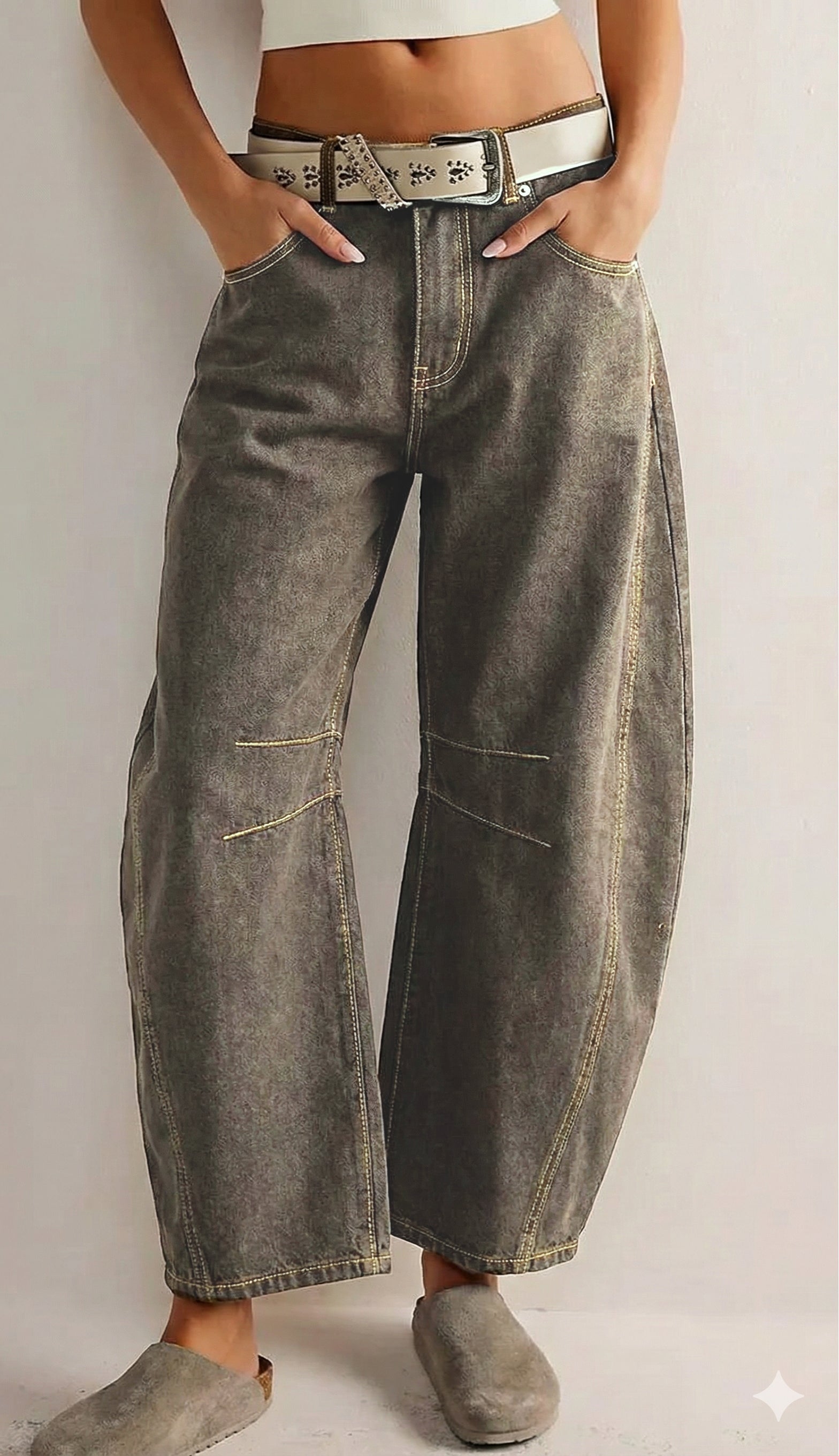 Damskie jeansy z wysokim stanem | Baggy