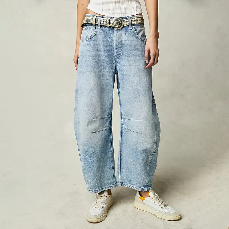 Damen Weite Jeans Mit Hoher Taille | Baggy