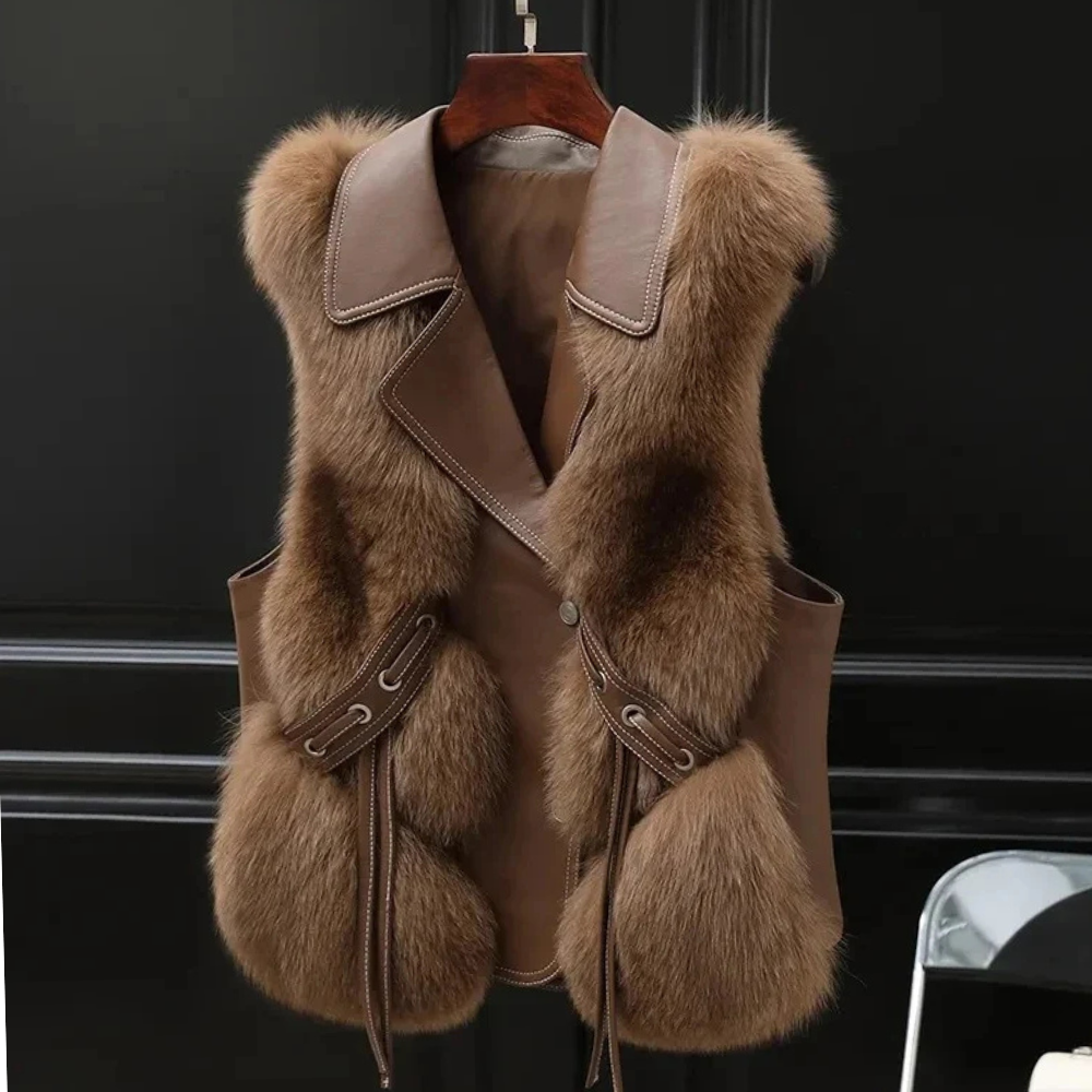 Damen Weste Mit Kragen Und Warmem Design | Elegant