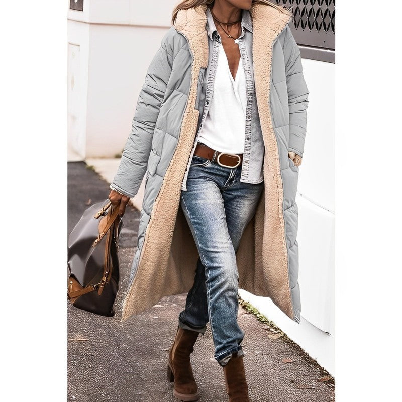 Damen Winterjacke Mantel Gefüttert | Lang & Warm