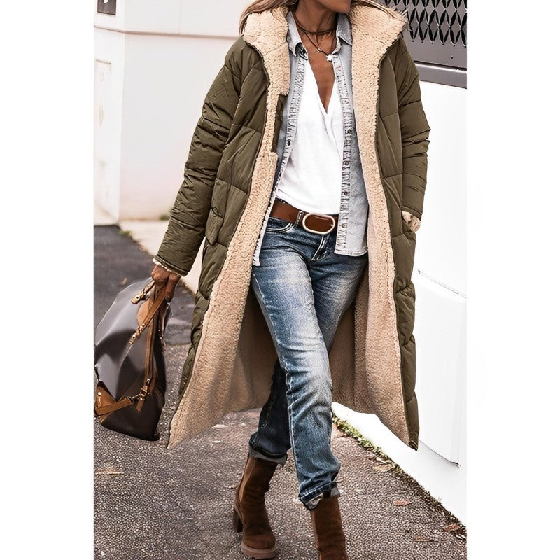 Damen Winterjacke Mantel Gefüttert | Lang & Warm