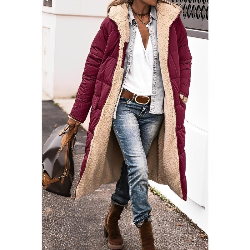 Damen Winterjacke Mantel Gefüttert | Lang & Warm