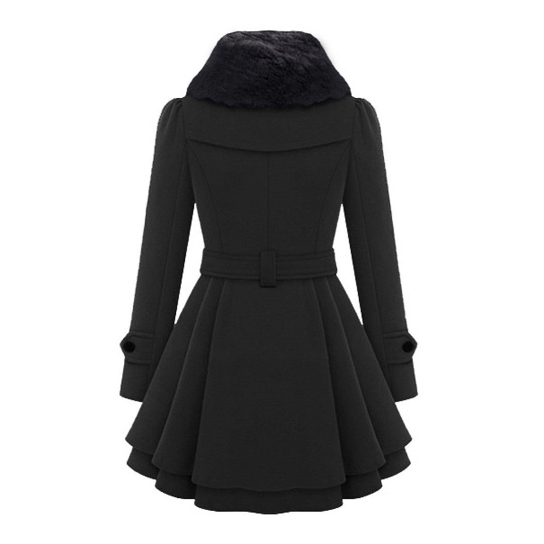 Damen Winterjacke Mit Gürtel & Fellfutter | Warm